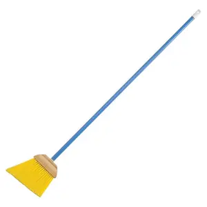 212 MAIN Wooden Broom Handle - Durable Lacquered Wood, Long Metal Tilt-Angle Design, 6.43x2x1.06 in, Yellow, Angular Tip, for Household & Corner Cleaning (NSN4588208)