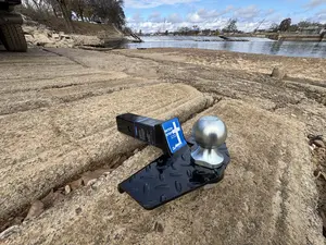 Hitch Step 2” Drop 2” Ball Black Heavy-Duty Steel Powder Coated Universal Fit for Towing Durable Stylish Bold Red Step Everyday Access Made Easy