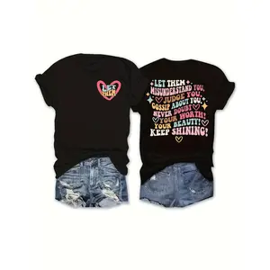 Inspirational Keep Shining Graphic T-Shirt, Retro Motivational Streetwear, Perfect Mother's Day Gift for Her