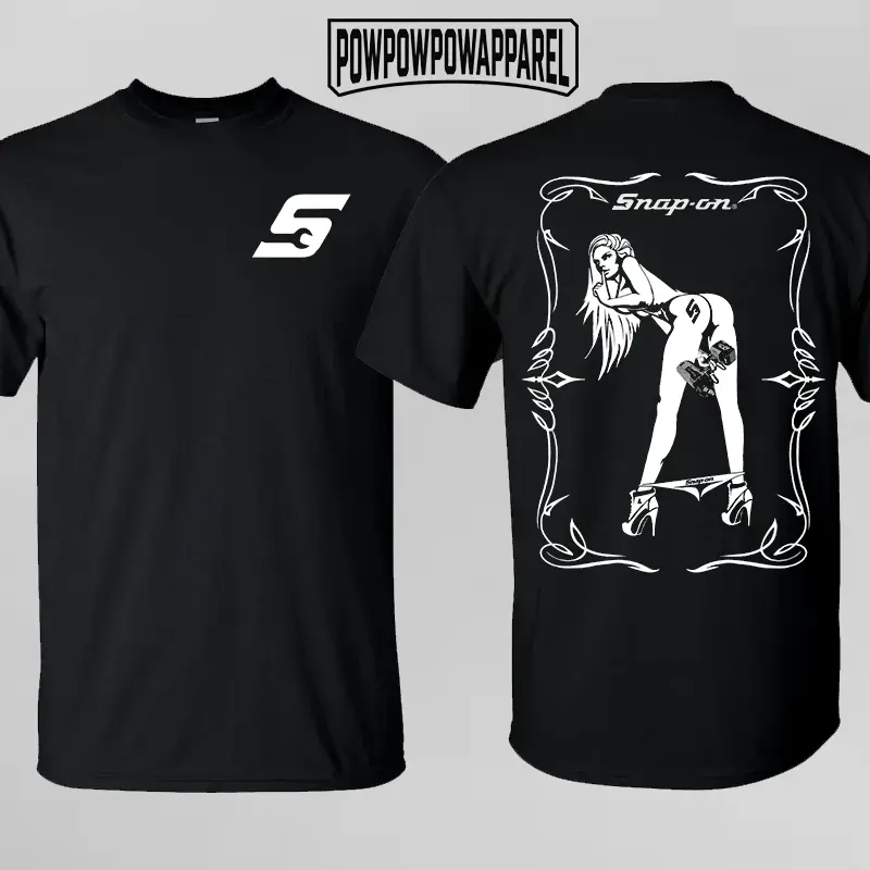 Snap On Tools Logo on Lady Girl Graphic Tee Mechanic Unisex T-Shirt Streetwear Gifts for Dad