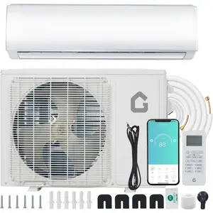Efficient 18,000 BTU Mini Split Wall Air Conditioner & Heater – 23 SEER2 Inverter, Smart WiFi & Alexa, Pre-Charged Kit, 208/230V, R454B Refrigerant, Cools & Heats Up to 1,250 Sq.Ft – White