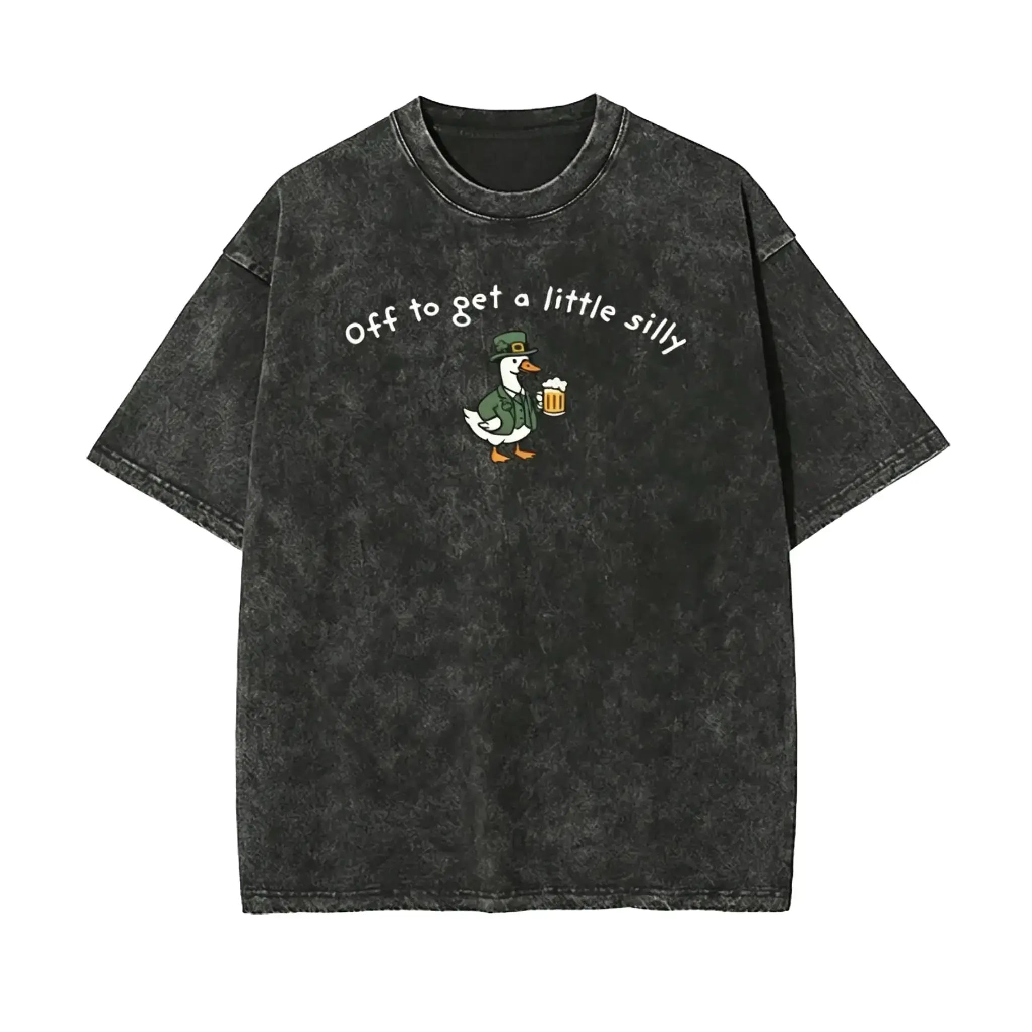 Men's Cotton Tshirt, Vintage Shamrock Graphic Short Sleeve Round Neck Top for St. Patrick's Day