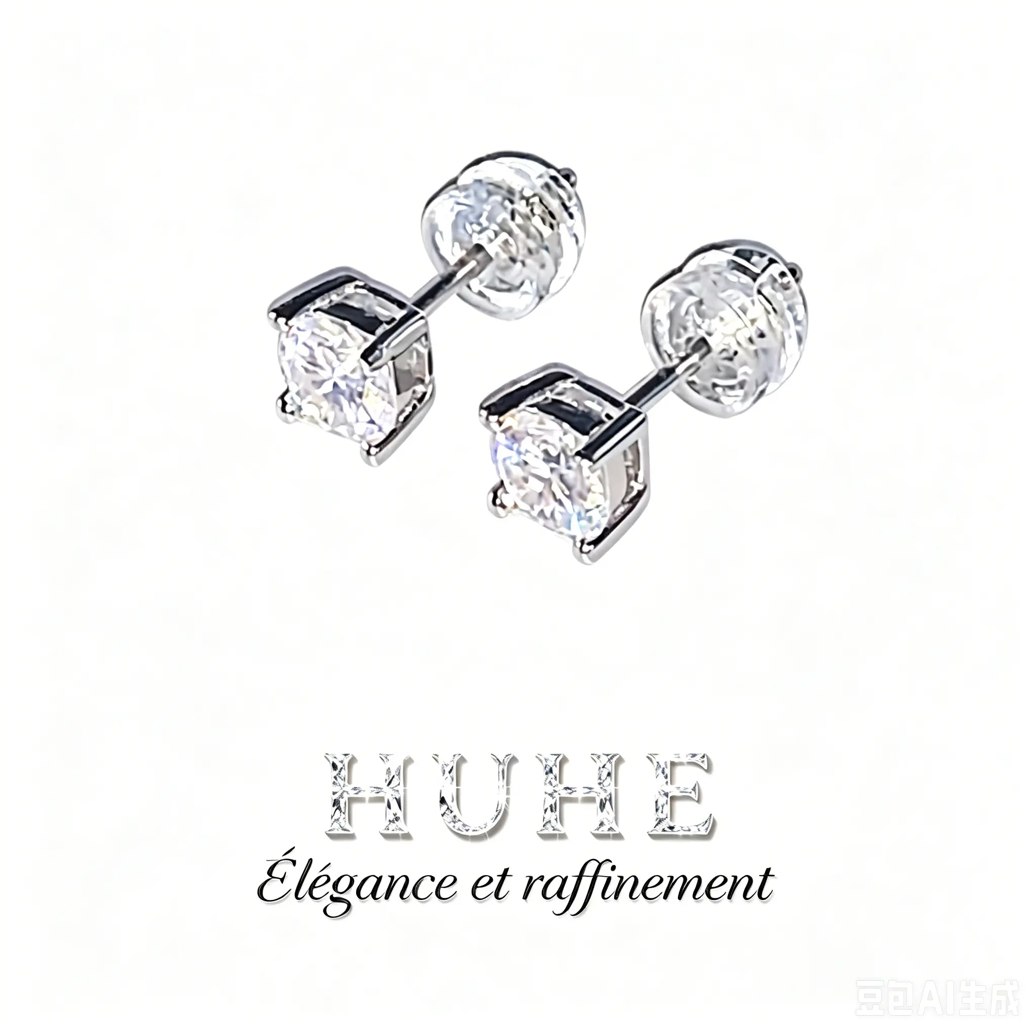 Affordable Luxury Cushion Square  Stud Earrings, Brilliant Sparkle Four-prong Setting Moissanite Earrings, Budget-friendly Daily Jewelry