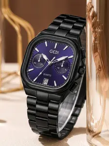 Women's Shell Dial Quartz Watch, Stainless Steel Strap, Square Chronograph Calendar, Fashionable Business Casual Student Watch