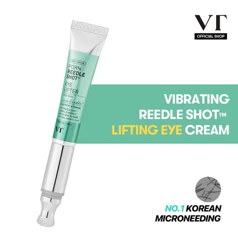 [VT COSMETICS] Viral PDRN Micro-Vibration Eye Cream - Smooth, Moisturizing Hyaluronic Acid Anti-Age Treatment with Reedle Shot, Peptide, Collagen | 1-Minute Firming Care for Fine Lines, Dark Circles, Puffiness | Korean Skincare Applicator for Under-Eyes