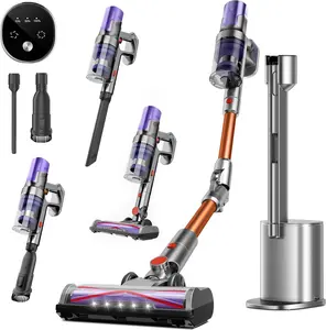 Stick Vacuum Cleaner, Powerful Suction with Self-Collecting Dust Bin, 3-in-1 Upright Rechargeable Vacuum Cleaners for Home, Pet Hair, Hardwood Floors, Carpets
