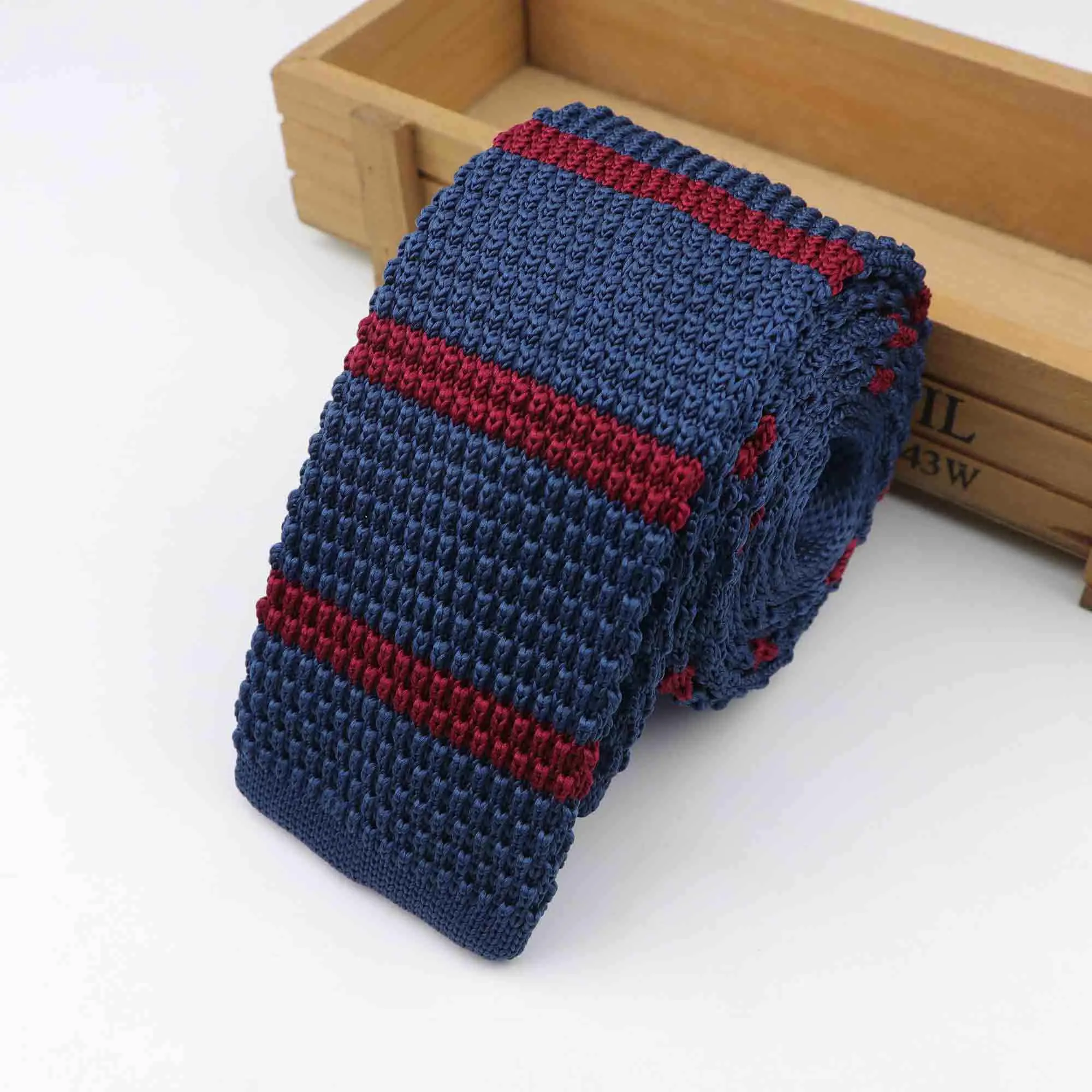 Blue Denim Knitted Tie