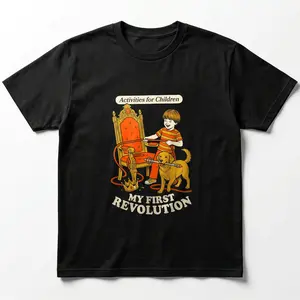 No Kings My First Revolution Protest Tee Anti Monarchy Democracy Funny Graphic Shirt