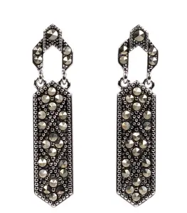 Origami Owl Deco Marcasite Drop Earrings