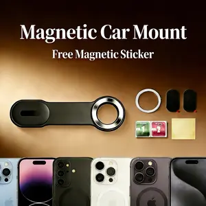 MagSafe Car Mount Detachable, Bendable Aluminum Arm Magnetic Phone Holder for Car【20 Strong Magnets】 Cell Phone Mount for Car Dash Fit Android phone and iPhone 15 14 13 Pro Max Mini Mag Safe Accessories Compact Smartphone Cellphone