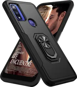 Moto G Pure Case [Military-Grade] 360°Finger Ring Holder Shockproof Protective Caser for Motorola Moto G Play Cellphone Case Accessories Durable