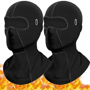 Black Balaclava Ski Mask for Men Women Fleece Winter Face Mask With Glasses Hole for Cold Weather Skiing Snowboarding Motorcycle Riding Outdoor Work