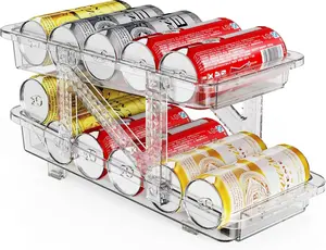 Drink Organizer for Fridge, Soda Can Dispenser for Refrigerator, Automatic Drink Dispenser for Fridge
