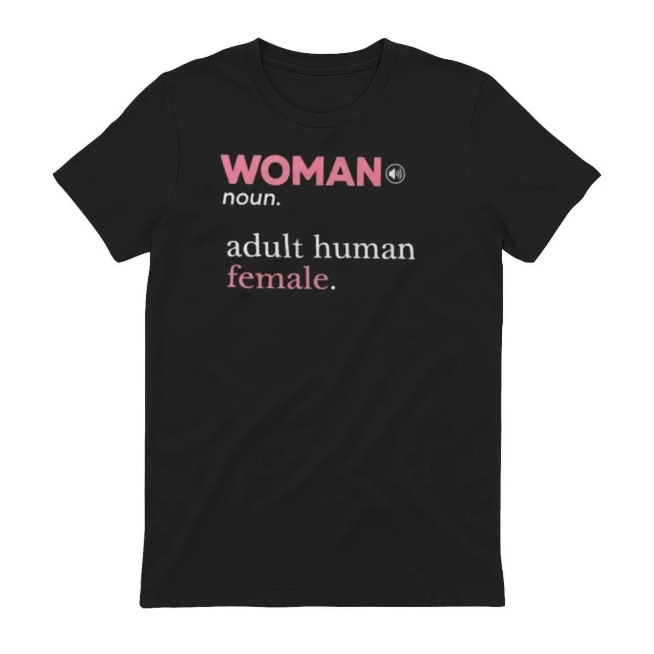 Woman Definition Shirt, Funny Woman T-Shirt, Adult Human Female Graphic Tee, Feminist Gift, Women’s Empowerment Shirt, Black Casual Tee