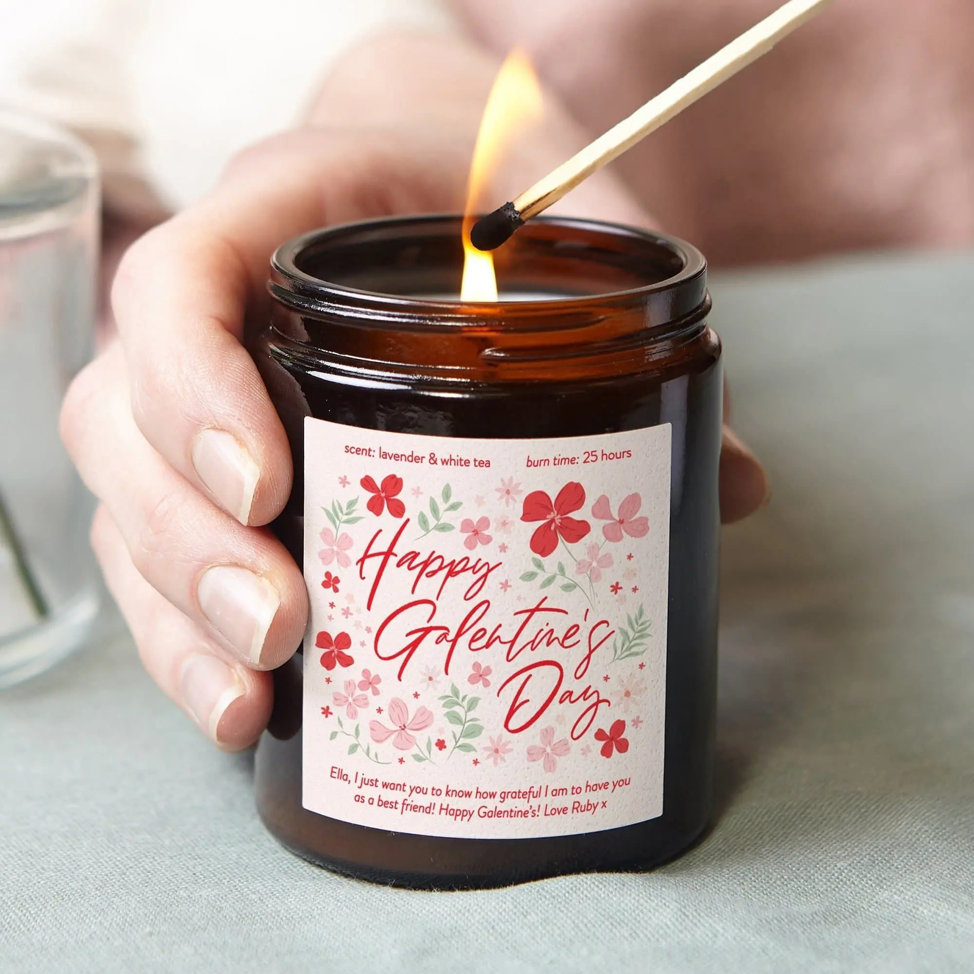 Galentine's Day Gifts, Personalised Gift For Friends, Galentine Apothecary Candle, Dating Gift, Valentine Gift