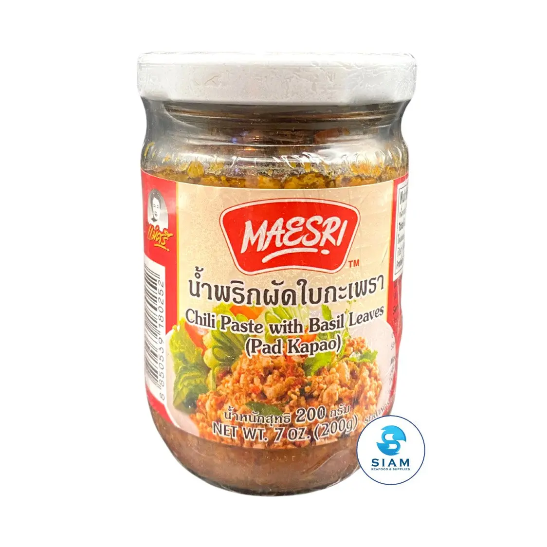 MaeSri Chili Paste with Basil Leaves (Pad Kapao) (7 oz) น้ำพริกผัดใบกะเพรา แม่ศรี