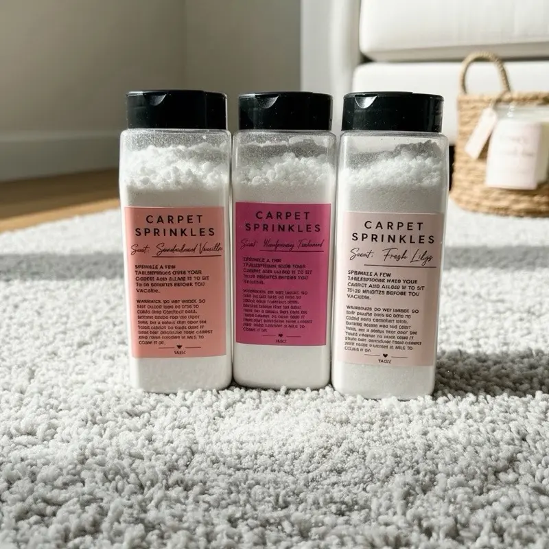 16 oz Carpet Freshener-Deodorizer, Luxury Fragrances (Fresh Lilies, Mahogany Teakwood, Vanilla Sandalwood) for Household Home Upholstery, Artistic Fabric