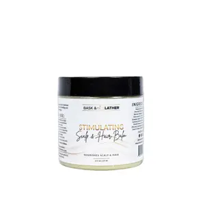 Stimulating Scalp and Hair Balm, Shea Butter and Mango Butter Blend for Moisturizing Haircare Stimulating Scalp and Hair Balm, Shea Butter and Mango Butter Blend for Moisturizing Haircare