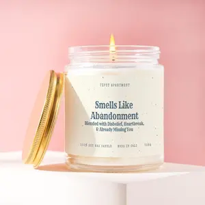 Farewell Gift Funny Candle Smells Like Abandonment Going Away Gift for Friend Moving Away Candle Retirement Coworker Heartbreak Decor T388, gifts for friends, relatives, family.