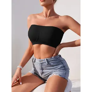 Set of 3 Esselegance Plus Size Strapless Bras for Women, Seamless Bandeau Tube Bra - Wire-Free Non-Slip Design, High-Stretch And Breathable for Backless Dresses, Ideal for Daily Comfort Wireless Compression Bras