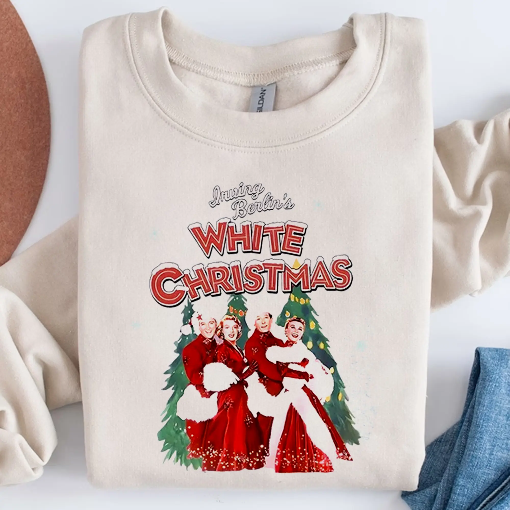 Vintage White Christmas Movie 1954 Sweatshirt