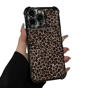 Brown Leopard Print Phone Case For iPhone 11–17 Pro Max| Shockproof TPU Cover| Full Camera Protection| Slim & Durable Animal Print Style