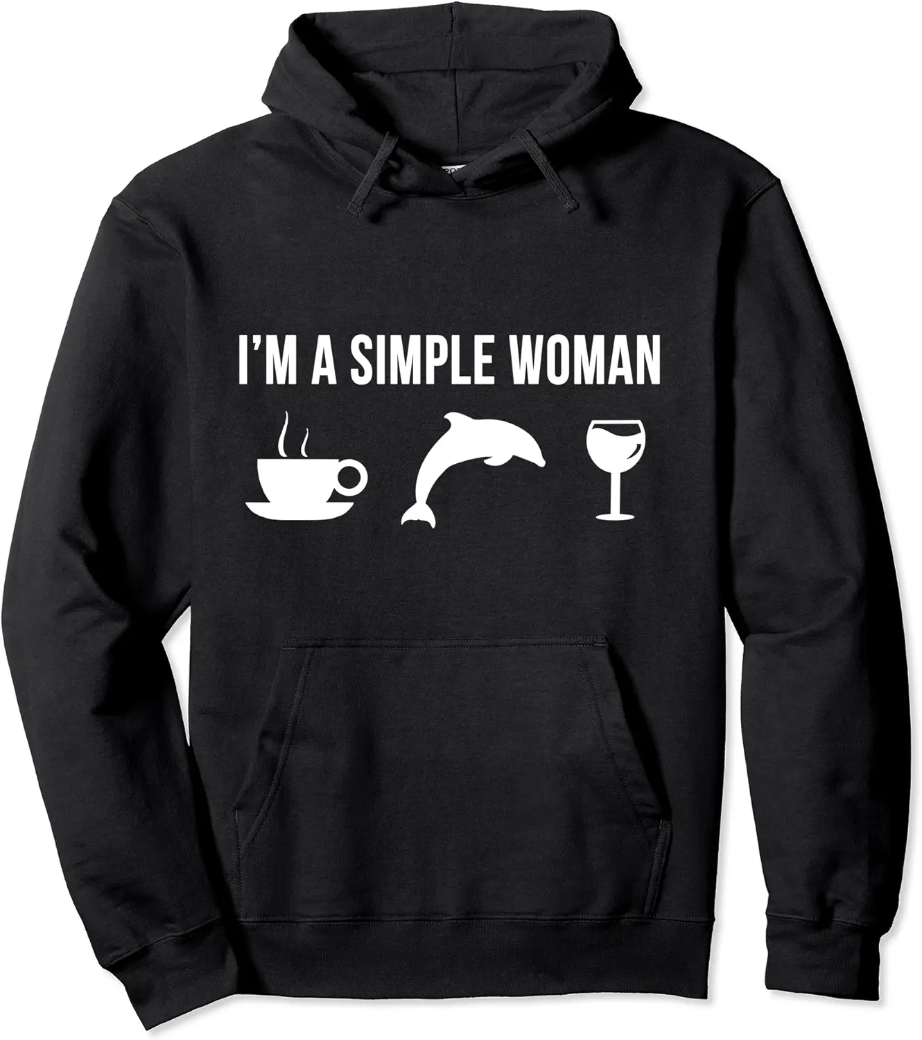 Funny Dolphin Animal Zookeeper Wildlife Simple Woman Pullover Hoodie - Robertbobby Shop 42B09RVDVRFP