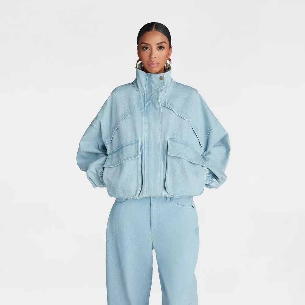 KBB by KAHLANA Women's 'The Denim Bomber Jacket', Tops, Style KBB by KAHLANA Women's 'The Denim Bomber Jacket', Tops, Style
