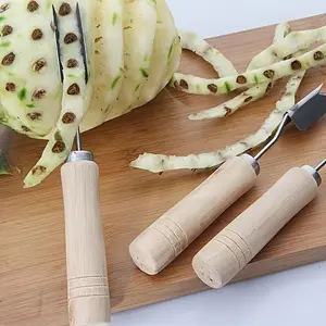 Stainless Steel Pineapple Gadgets: Must-have Pineapple Skin Remover, Eye Remover, Flesh Scooper, and a Multi-functional Tool for Peeling Pineapples (also Works for Fengli) and Removing Eyes.