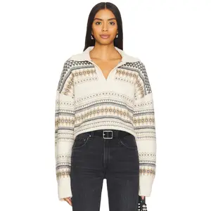 Tularosa Maliah Fairisle Sweater in Ivory Multi Tularosa Maliah Fairisle Sweater in Ivory Multi