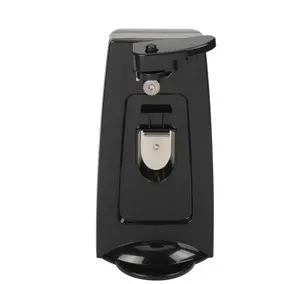 Can Opener and Knife Sharpener, Bottle Opener with Removable Cutting Lever Black