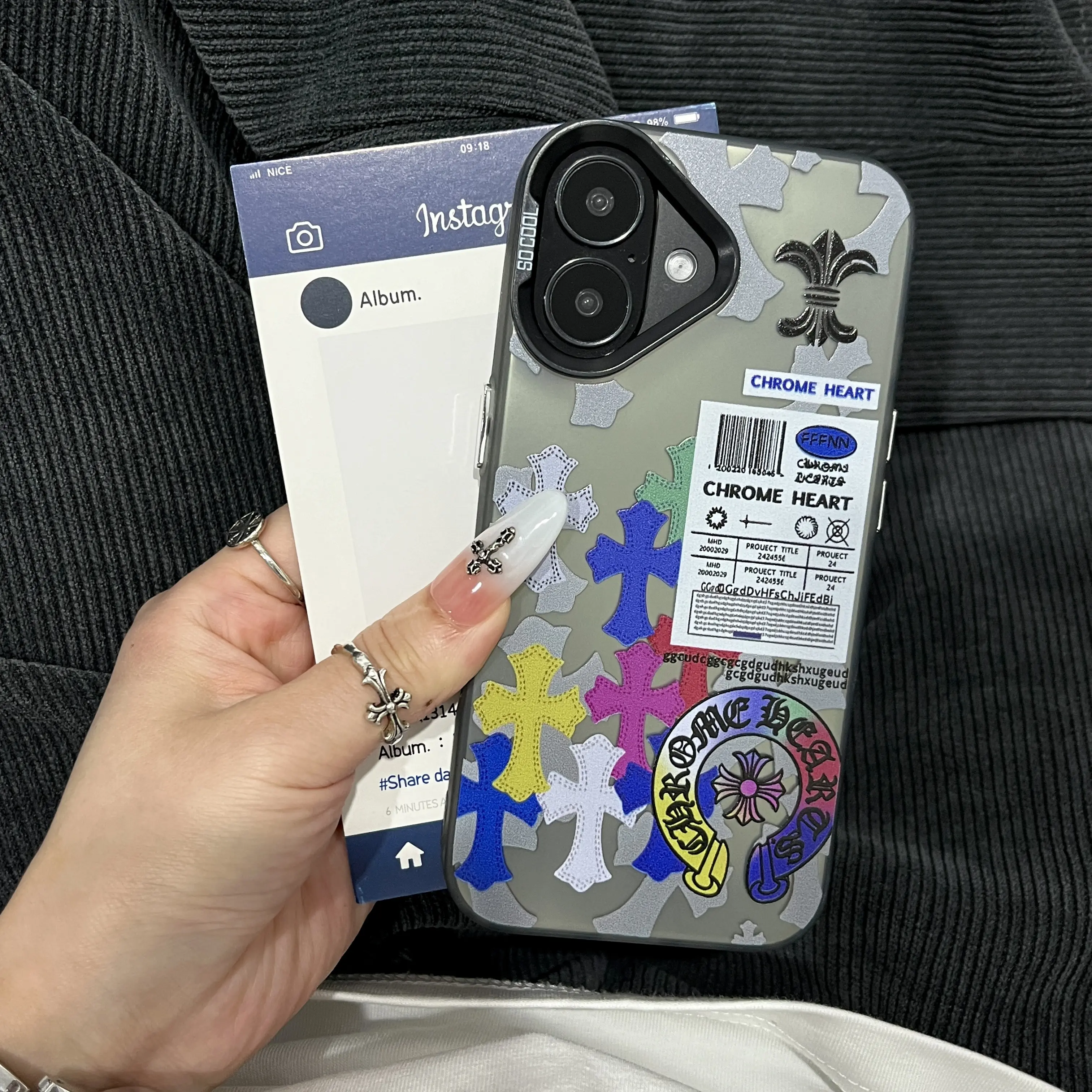 Suitable for iPhone 17 16 15 14 13 12 11 premium cross shaped phone case,  iPhone 16 15 plus cross shaped shock resistant male and female phone case -  TikTok Shop