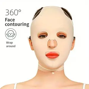 3D Reusable Slimming Face Bandage V-Shape Facial Contouring Lift Mask, Chin Cheekbone Boost Strap, Face Lifting Strap, Light Care, Lightweight, Model_xinghao C9013
