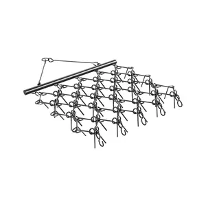 Drag Harrow 5.8 X 4.8 Ft Chain Harrow For ATV Lawn And Garden Maintenance, Landscape Grading And Soil Leveling, Heavy Duty Field Tiller, Durable Agricultural Equipment For Farm, Garden, And Yard Care