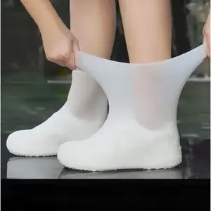 Waterproof Rain Boot Covers Anti Slip Reusable Silicone Shoe Protectors for Men Women Outdoor Walking Hiking Cycling Gardening Rainy Day Commute