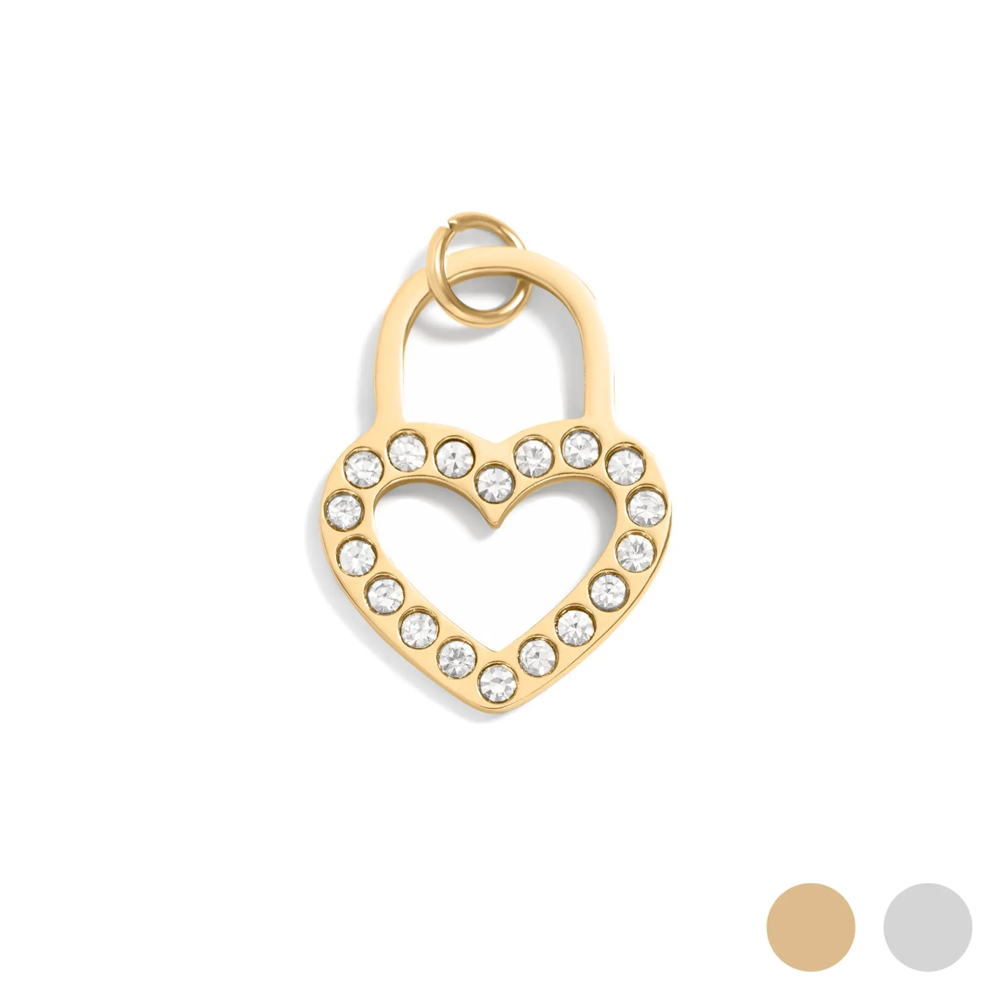 Pacific Padlock Heart-Shaped Lock Charm