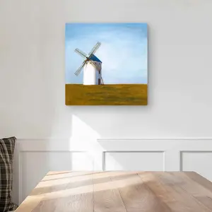 Begin Home Decor C1MP1616BESWXW 16 x 16 in. Big Windmill - Rustic Livingroom Metal Print Wall Art - Home Decor