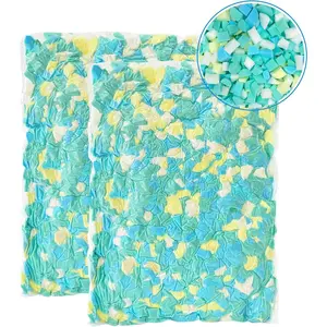 Shredded Memory  Filling 10lbs for Bean Bag Filler, Pillow Stuffing Cushion Arts Crafts Refill, Without Added Gel Particles,  Soft and  for Stuffing, Multi Color and Shape