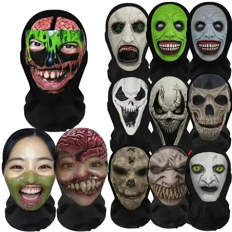 2026  New Creative Headpiece Halloween Carnival Funny Headgear Cosplay Costume Comical Wig Mask Prank Props Party Decoration