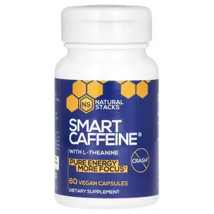 Natural Stacks Smart Caffeine With L-Theanine, 60 Vegan Capsules