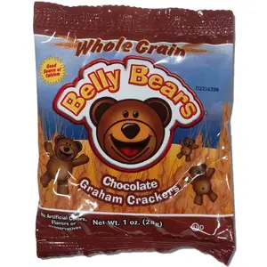 Whole Grain Chocolate Belly Bears School Graham Crackers, 20 Packs