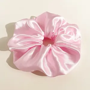 [1PC] 8-Inch Mega Jumbo Satin Scrunchie for Thick Hair, Oversized Extra Large Silk Hair Tie, No Crease Giant Elastic Hair Band, Clean Girl Aesthetic Hair Accessories