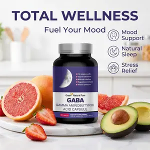 Green Natural Pure G-aminobutyric acid 100 mgextract—stress relief/sleep aid—without melatonin—60  Capsules