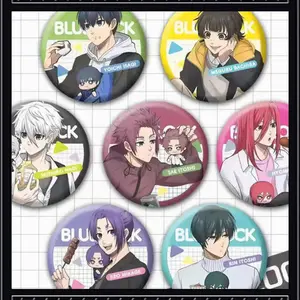 7 Ops (NOT COMBO 7) Blue Lock Chibi Pin Buttons, Yoichi Isagi, Bachira, Nagi, Reo, Rin, Sae Pin