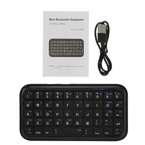 Mini Bluetooth 3.0 Keyboard Type-C Rechargeable 49 Key Slim Travel Size Wireless Keypad for Tablets & Smartphones Android Windows iPhone - Silent Durable Micro USB Cable Included