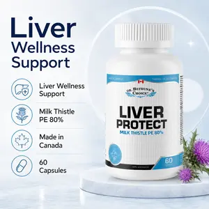 Dr. Bethune's Choice Liver Protect Supplement with Milk Thistle PE 80%, Artichoke, Dandelion, Yarrow & Burdock, Daily Liver Wellness Support, 60 Capsules