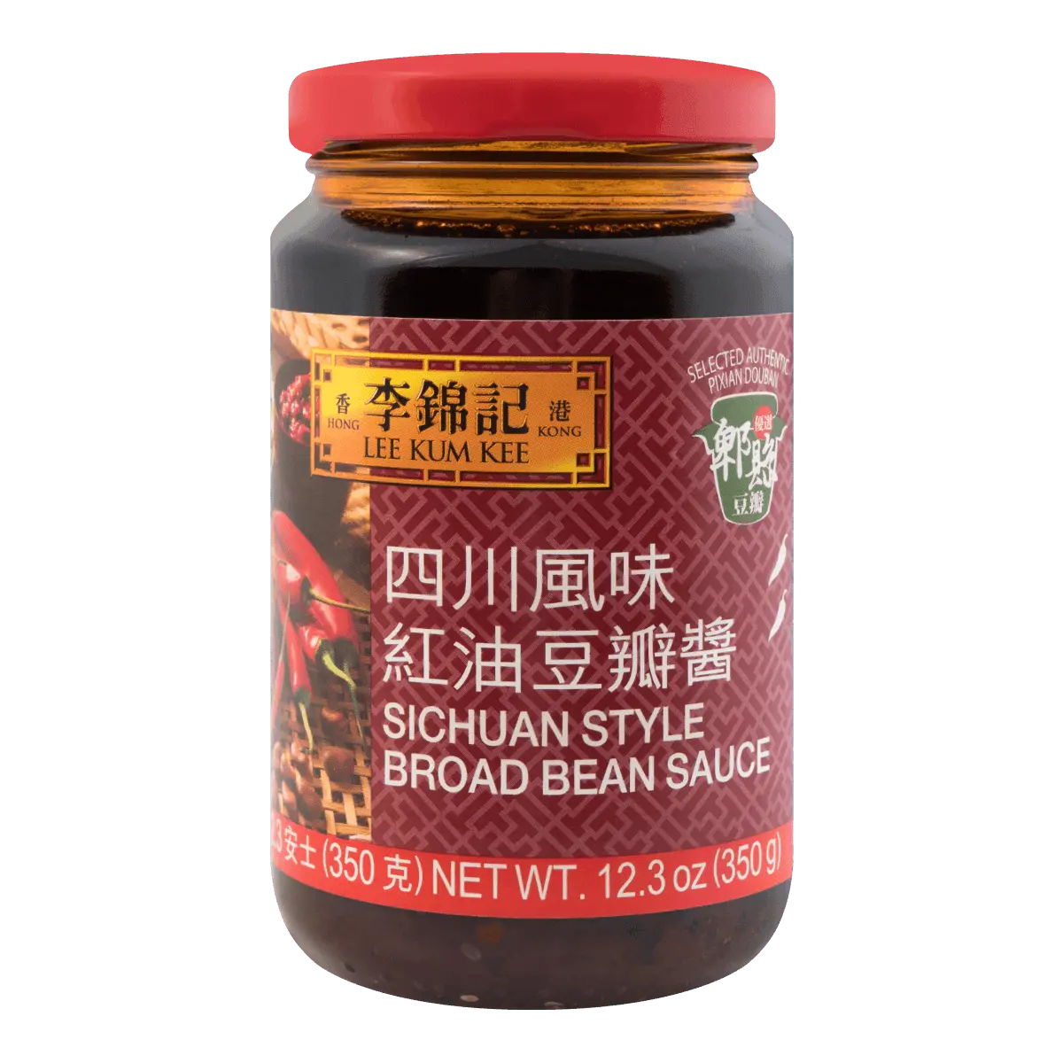 Lee Kum Kee Sichuan Style Chili Bean Paste (Doubanjiang) - Authentic Hong Kong Flavor, 350g Jar - Spicy & Savory Condiment for Stir-fries, Noodles, and Dips