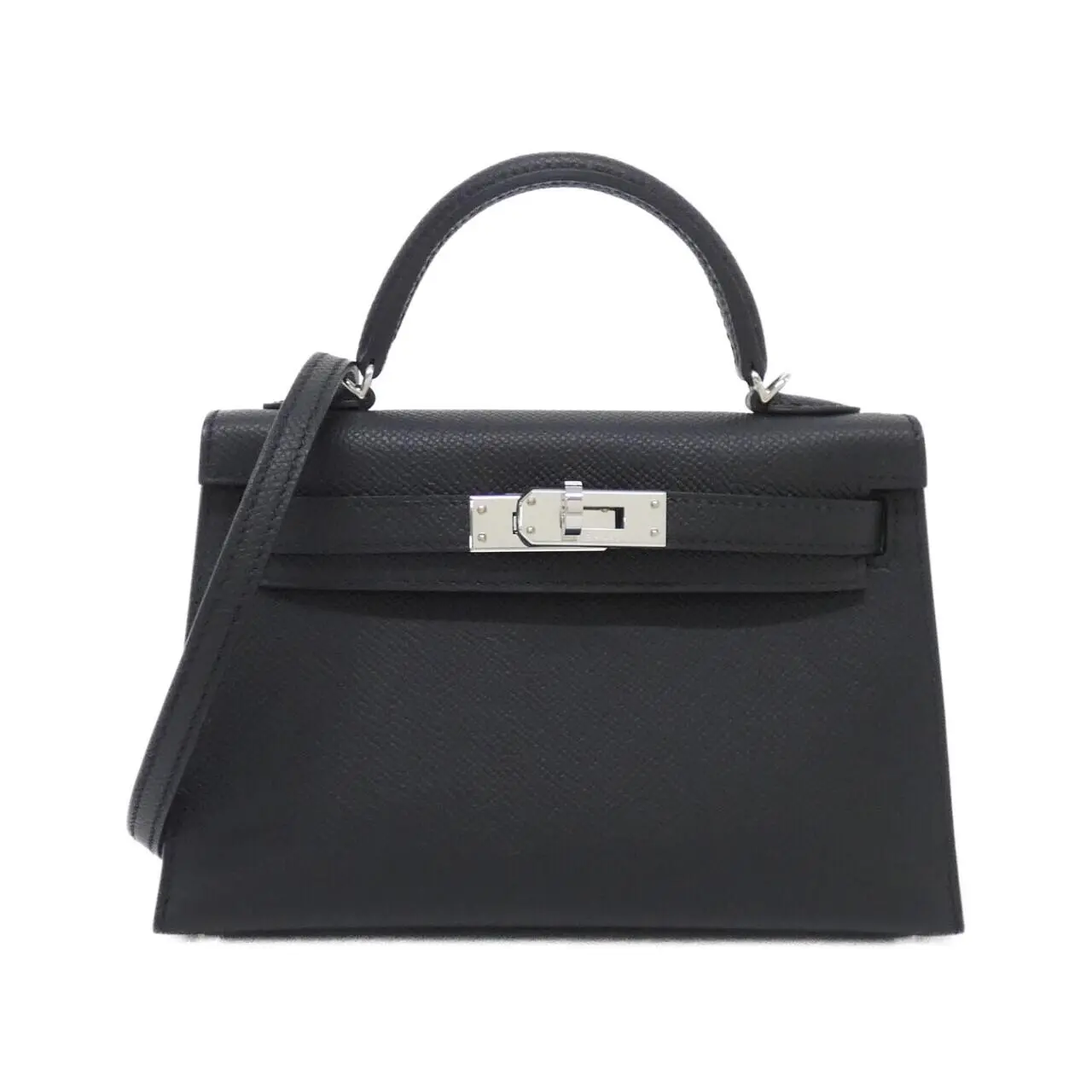Pre-owned HERMÈS Calfskin Shoulder Bags Hermes Mini Kelly2 Epsom Bag