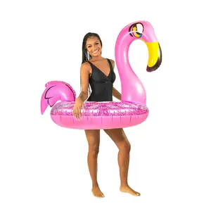 Glitter Inflatable Flamingo 40" Pool & Beach Tube