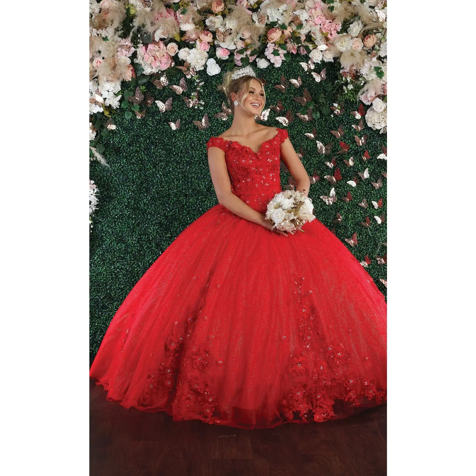 Sweet 16 Birthday Party Dress in Red Style LK160 Ball Gown